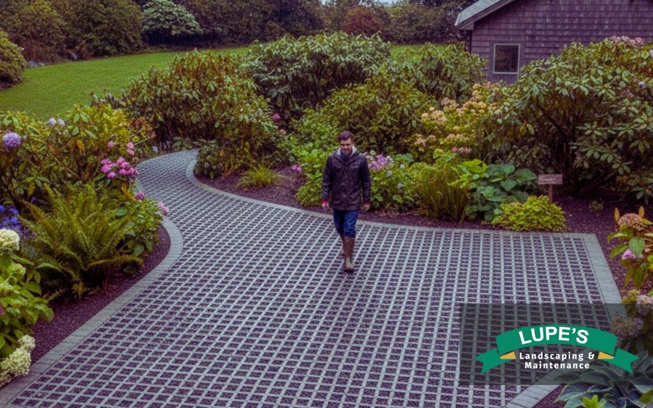 Front entry showing Permeable Driveway Benefits in Bainbridge Island with eco-friendly paver systems