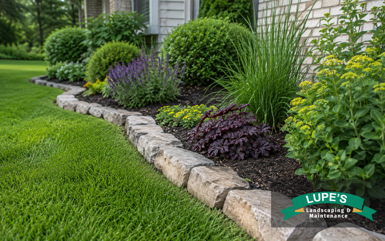 Garden stepping stones creating a natural path through a Bainbridge Island yard